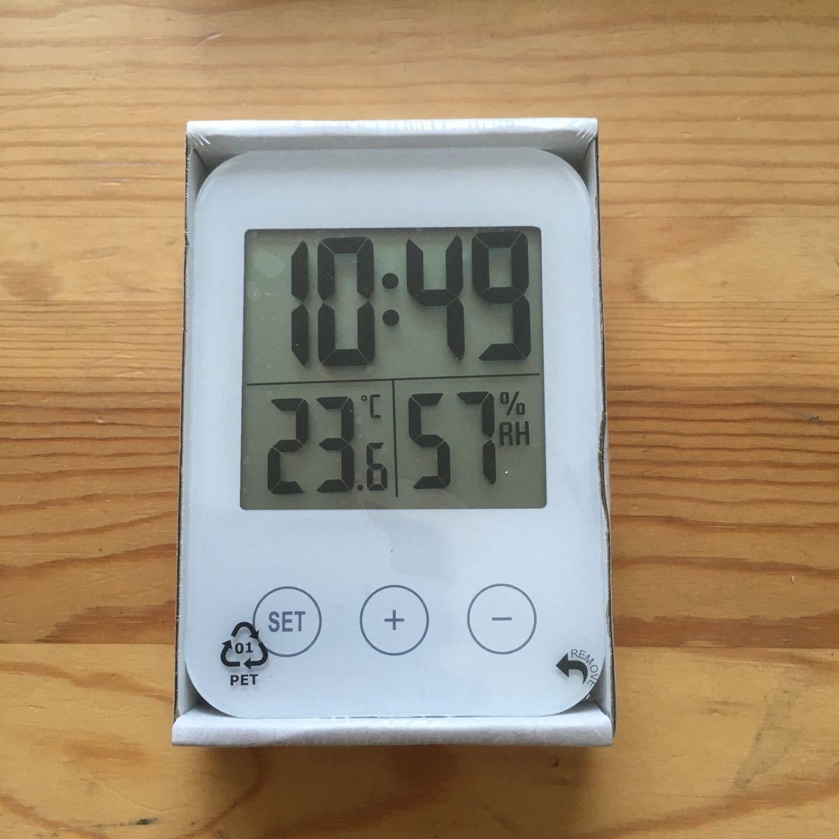 未開封 IKEA スロッティス クロック 湿度計 温度計付き ホワイト 2個
