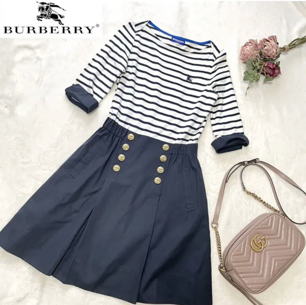 桐谷美玲着用 バーバリーブルーレーベル BURBERRY BLUE LABEL マリン