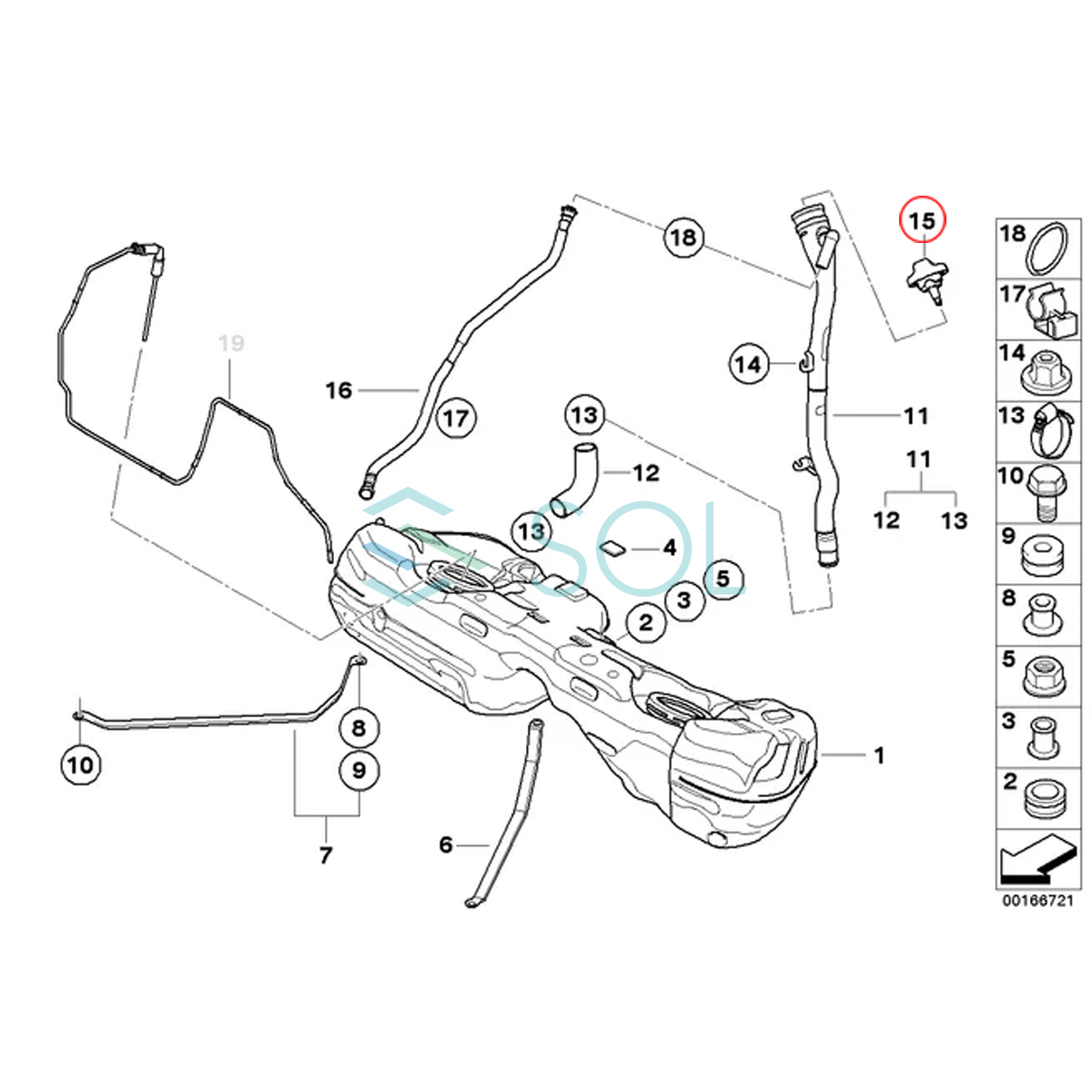 BMW E39 E60 E61 フューエルキャップ リペア用 ケーブル ワイヤー 525i 528i 530i 535i 540i 545i 550i M5 16117193372 出荷締切18時_画像4