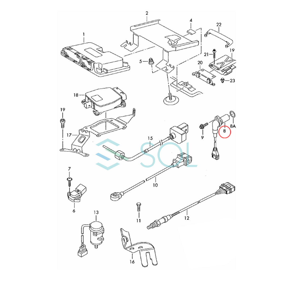 VW ルポ(6X1 6E1 6V2 9A4 9A2 9N2 9A6) クランクシャフトセンサー 030957147T 030957147B 030957147H 出荷締切18時_画像4