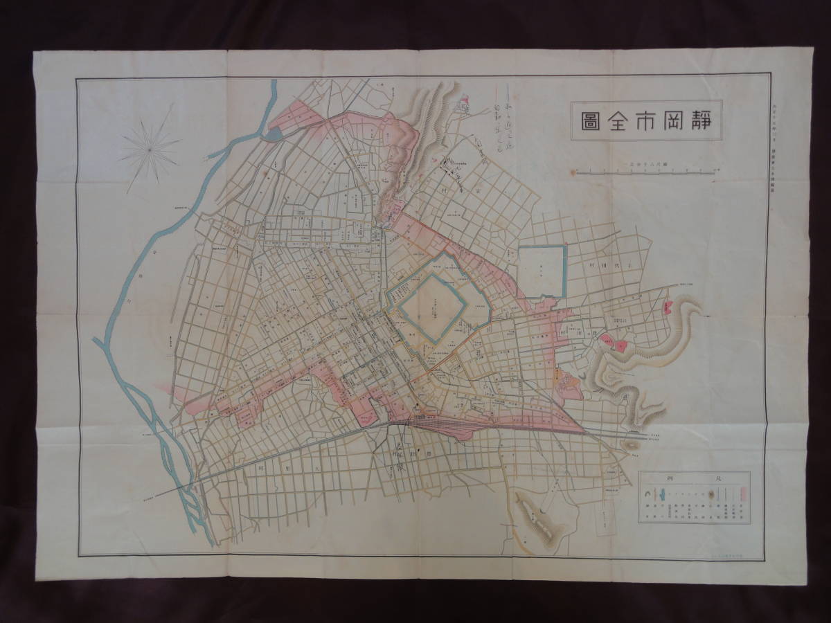n-001 静岡市全図 8000分一 大正15年 静岡市土木課 n-001 静岡市全図 8000分一 大正15年 静岡市土木課