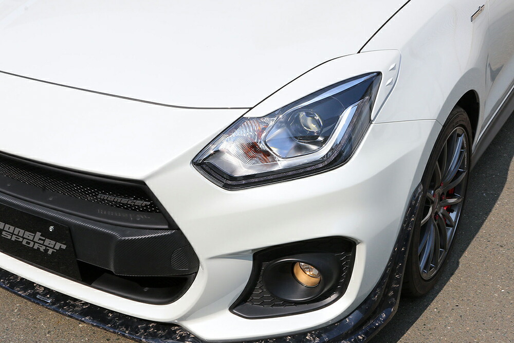 Monster Sport モンスタースポーツ ヘッドランプガーニッシュ イエロー スイフト ZC83S ZD83S 17.01～ K12C NA FF/4WD 5MT/CVT_画像1