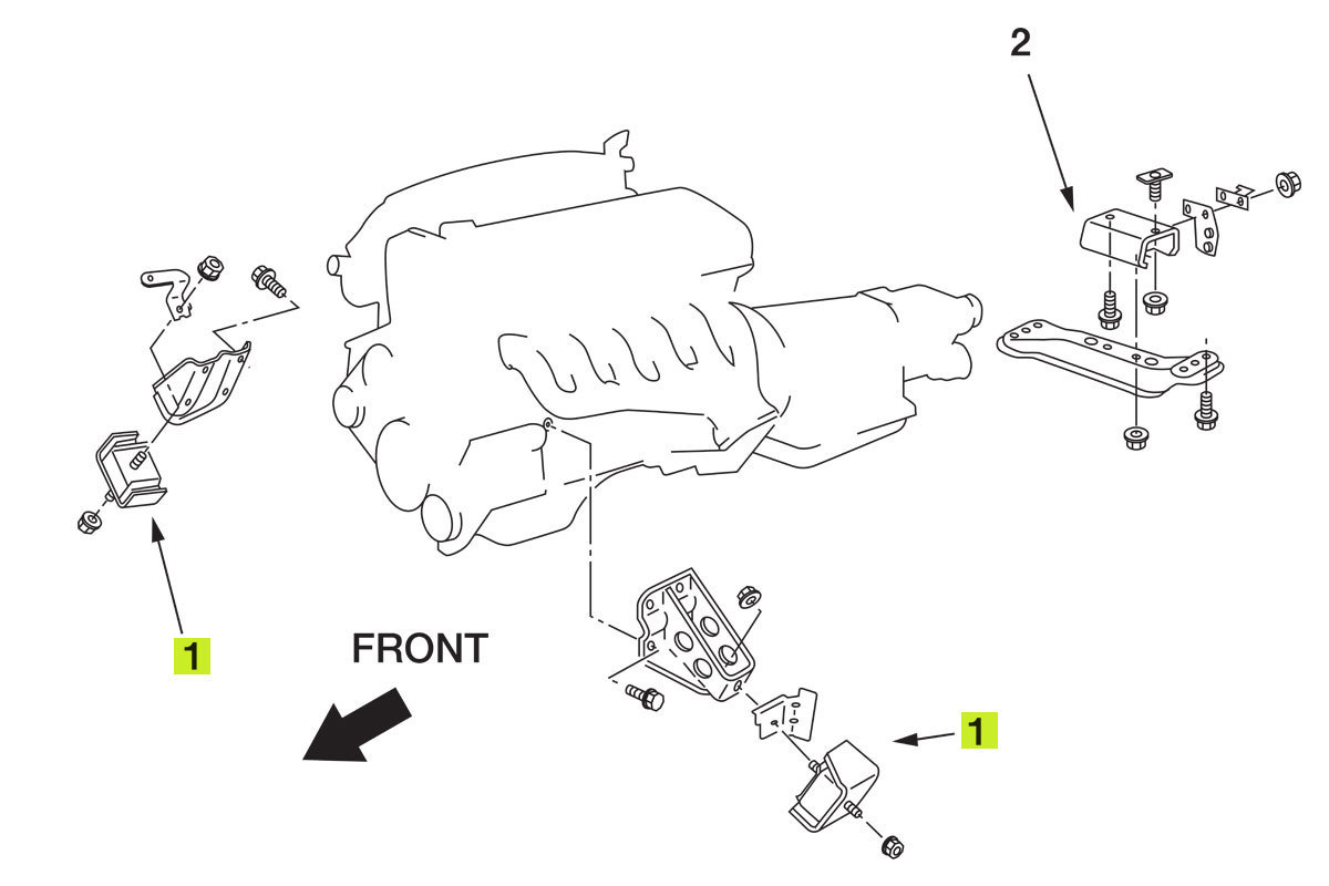 nismo ニスモ 強化エンジンマウント フロント 1個 スカイライン R32 RB20DE/RB20DET/RB20E/RB25DE 2WD 5速AT除く全車_画像2