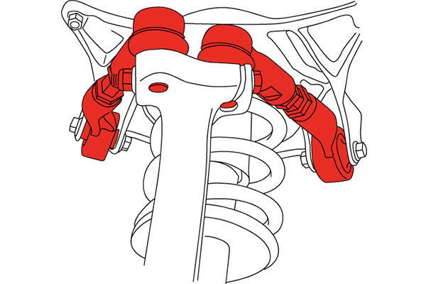 AMTECS アムテックス SPC キャスター/キャンバー調整式フロントアッパーリンク ラバーブッシュ アウディ A6 4F C6 2004～2011_画像2