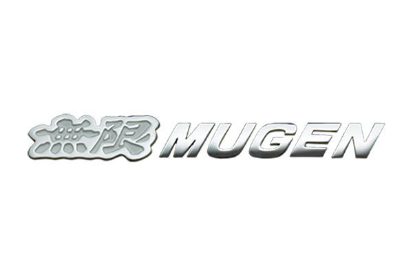 MUGEN 無限 メタルロゴエンブレム クロームメッキ×ホワイト フィット GD1 GD2 GD3 GD4 2002/11～2003/9_画像1