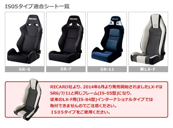JADE ジェイド レカロ SR7・SR11・新型LX-F用 シートレール 左席用 アルファロメオ GTV IM059L-IS_画像2
