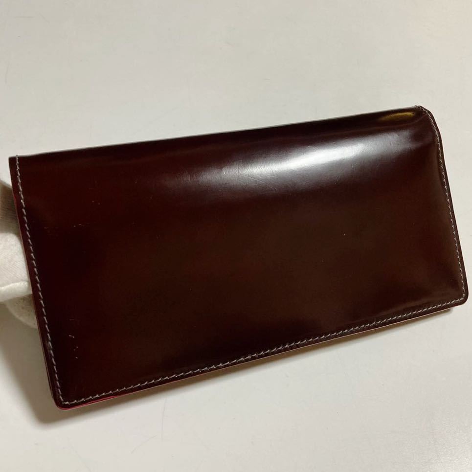 Paypayフリマ Paul Smith コードバン 長財布 ポールスミス コレクション Pcコードバン 財布 かぶせ式 蝋引き メンズ 馬革 定価460円 高級