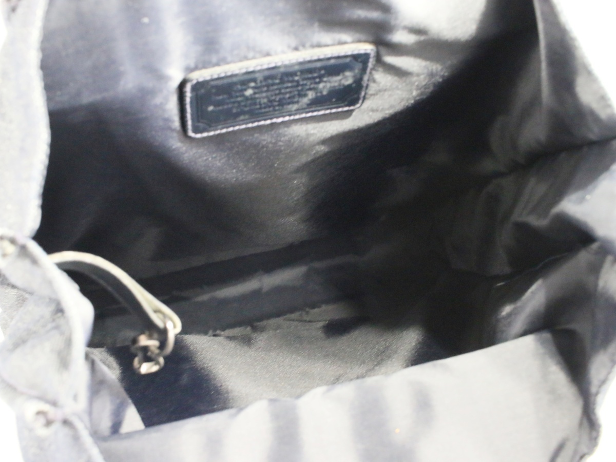 中古品 HUNTING WORLD ハンティングワールド イタリア製 トートバッグ ハンドバッグ デニム インディゴ コットン カジュアル bag h_b_画像7