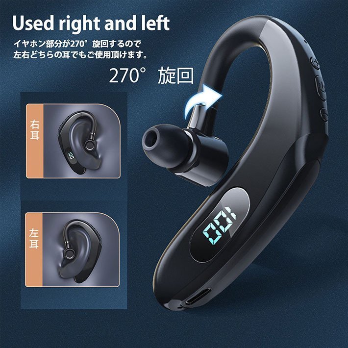 イヤホン ワイヤレス スポーツ Bluetooth5.2 防水 サラウンド マイク 片耳 高音質 iPhone スマホ対応 7987956 ピンク 新品 1円 スタート_画像4