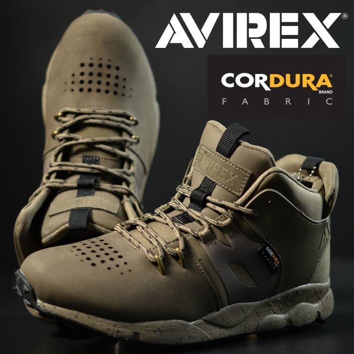 AVIREX ブーツ スニーカー メンズ ブランド アヴィレックス アビレックス CORDURA ULTIMATE ミドルカット AV2270 オリーブ 26.0cm 新品_画像1