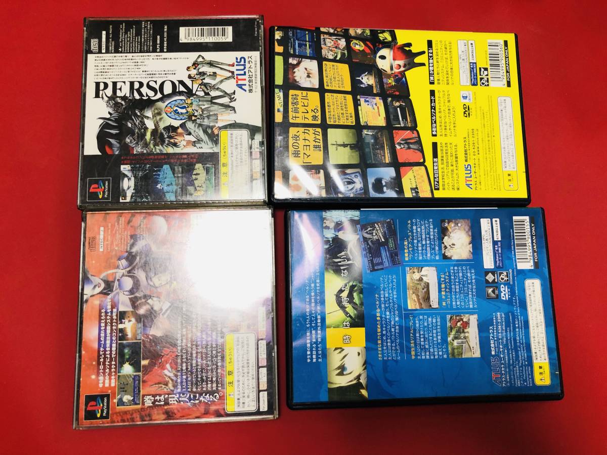  Persona 1 2. Persona 3 Persona 4 profit goods!! large amount exhibiting!! 4 pcs set obi card attaching 