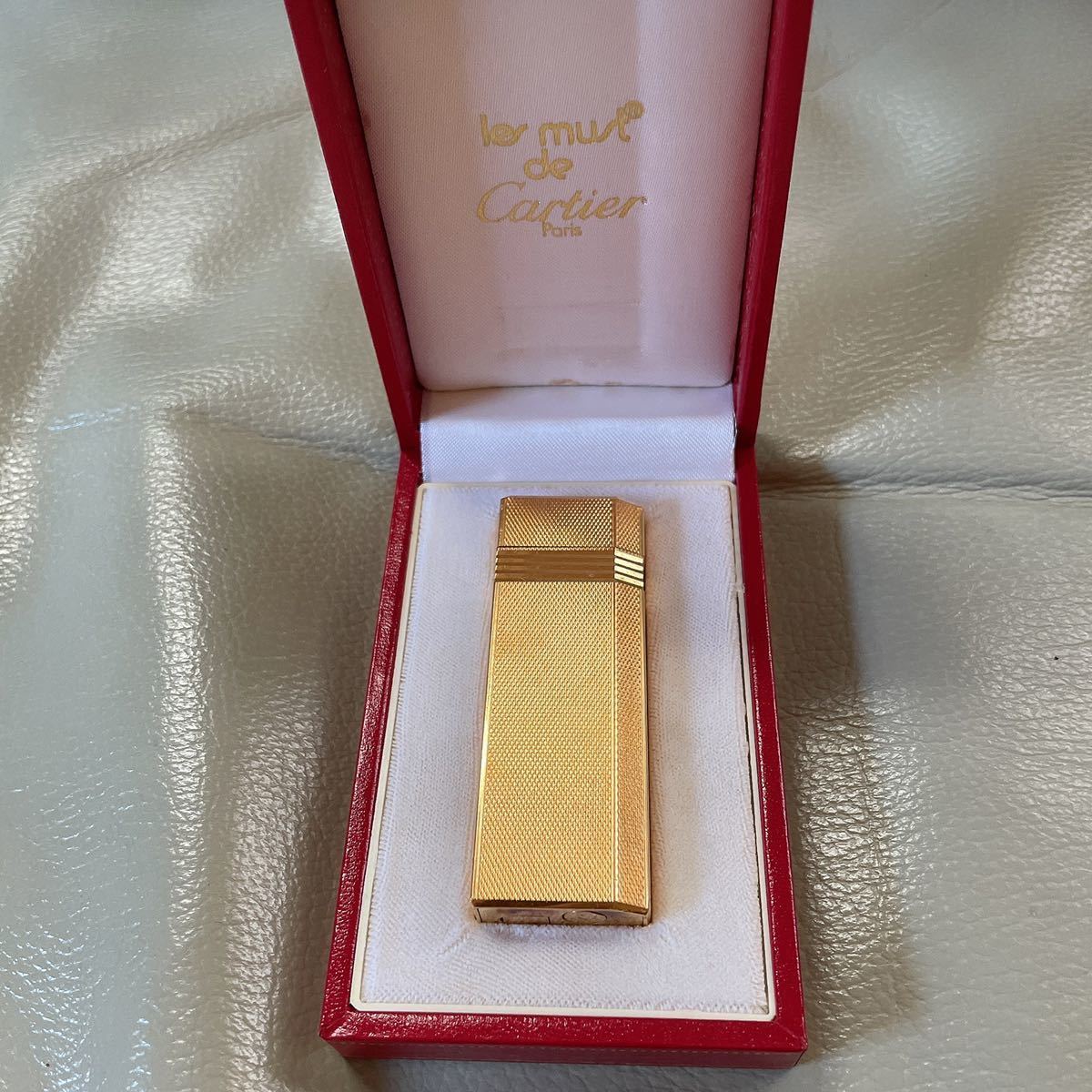 Cartier カルティエ ライター ゴールド 箱付き ケース付き 着火確認 