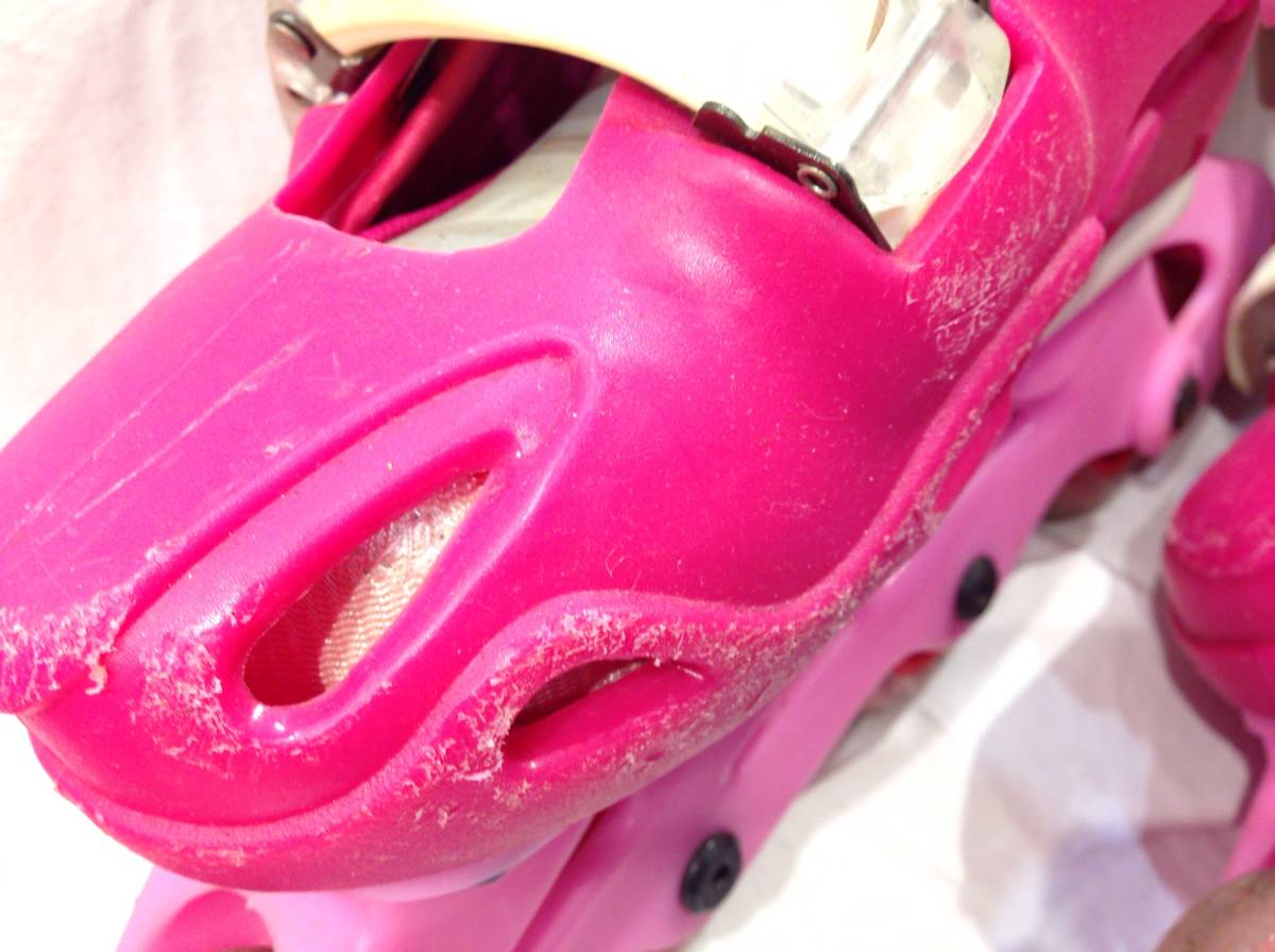 ★5480★インラインスケート ヘルメット・プロテクターセット 女の子 20~23cm サイズ調整可能の画像3