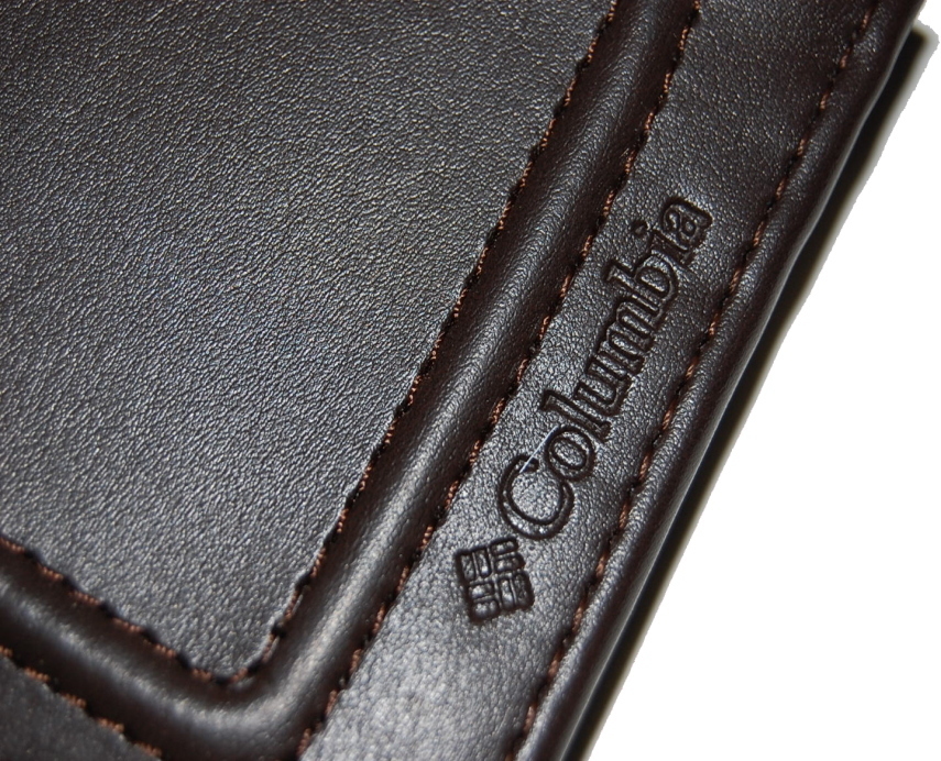 prompt decision!Columbia Colombia leather wallet purse BROWN