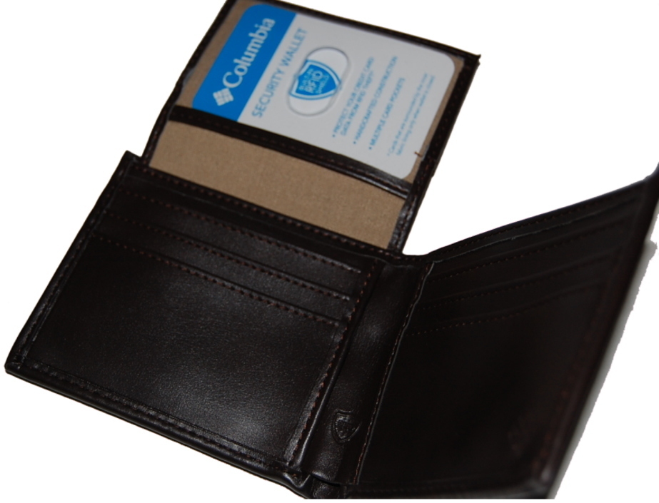  prompt decision!Columbia Colombia leather wallet purse BROWN