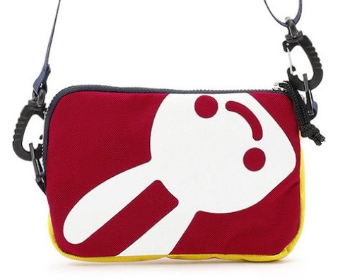 2021CUNE shoulder bag pouch [ a bit .... bag ]RED big face approximately 12×18×2cm* unused goods / commodity tag attaching / dead stock 