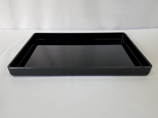 ◆新品◆香典盆 黒 1尺1寸◆約33㎝×21㎝ 樹脂製 黒塗り お盆 切手盆 名刺盆 祝儀盆 本場紀州漆器 紀州塗