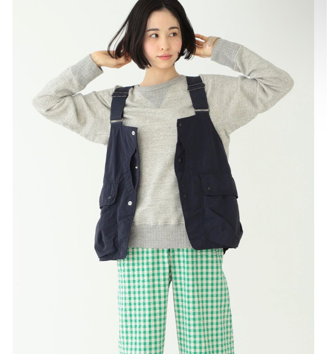 BEAMS BOY ナイロンハンティングベスト チョッキ ネイビー BEAMS BOY ナイロンハンティングベスト チョッキ ネイビー