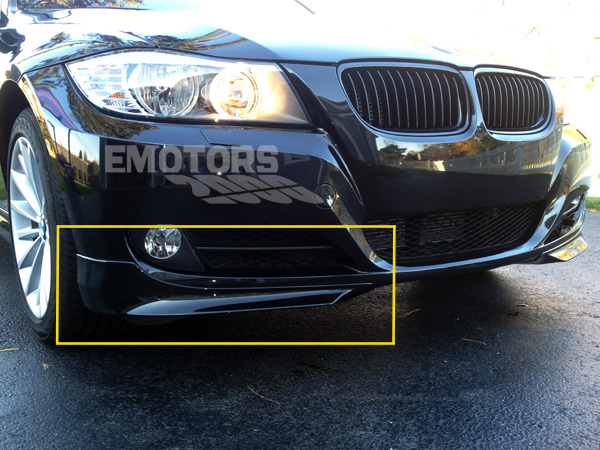 【即納品】#475塗装済 BMW 3シリーズ E90 E91 後期 09-12 LCI ノーマル フロント スプリッタースポイラー ブラック・サファイア 左右2PCS @_画像1