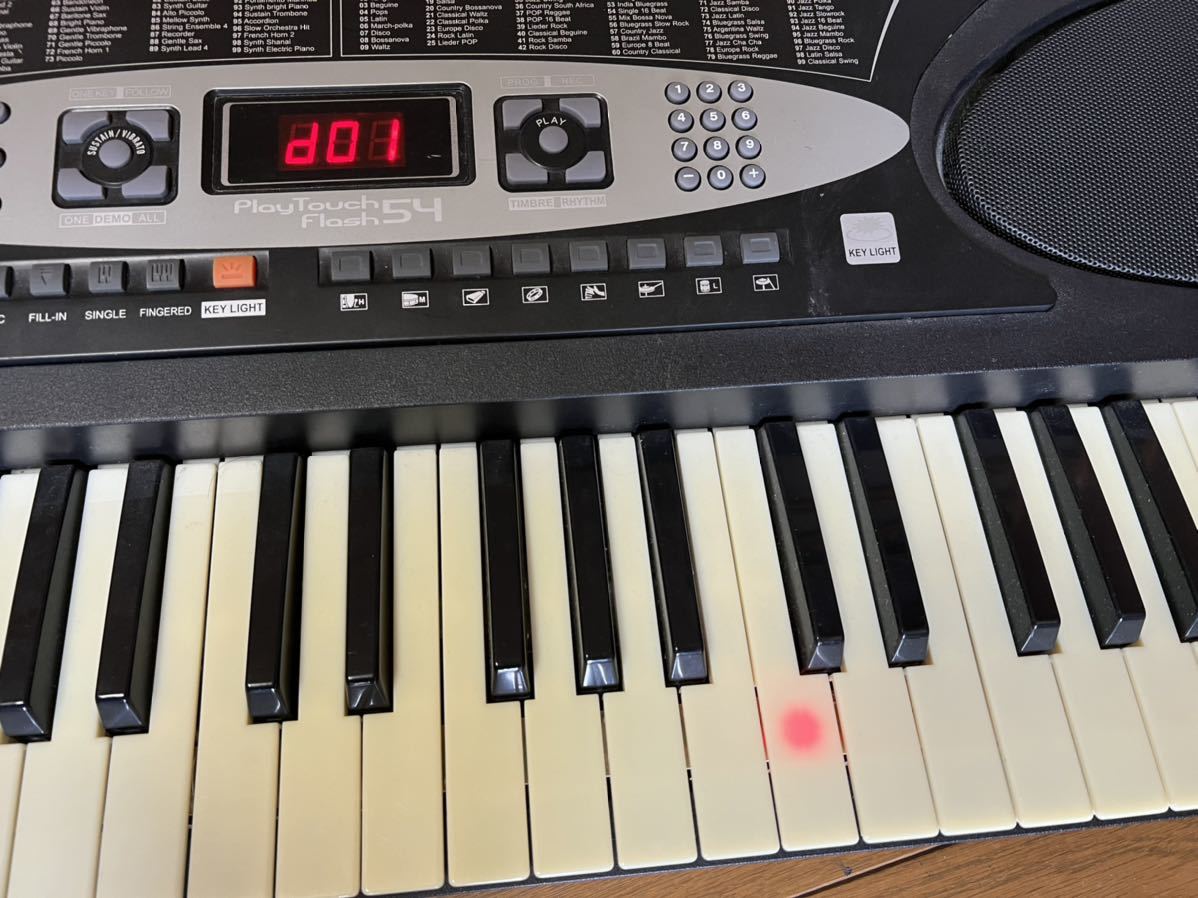 【1円スタート】SunRuck SR-DP01 電子ピアノ 54鍵 光る鍵盤 音色100種類 キーボード サンルック MK0517N_画像8