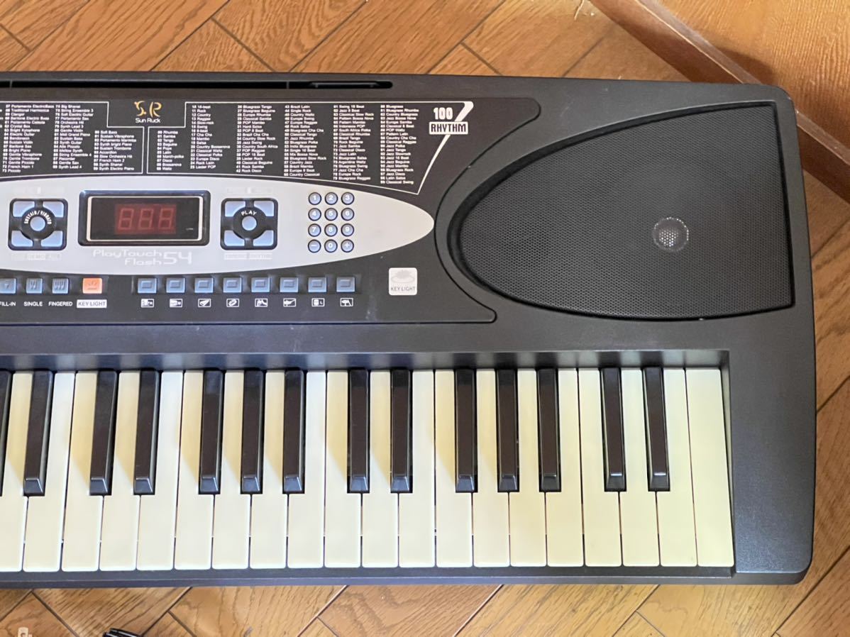 【1円スタート】SunRuck SR-DP01 電子ピアノ 54鍵 光る鍵盤 音色100種類 キーボード サンルック MK0517N_画像3