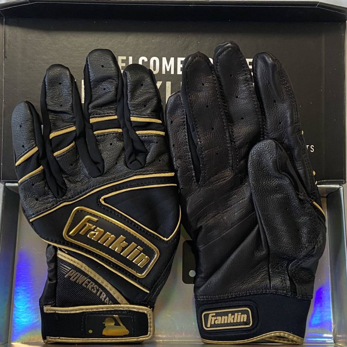新品 Franklin Powerstrap ブラック ゴールド バッティング 新品 Franklin Powerstrap ブラック ゴールド バッティング