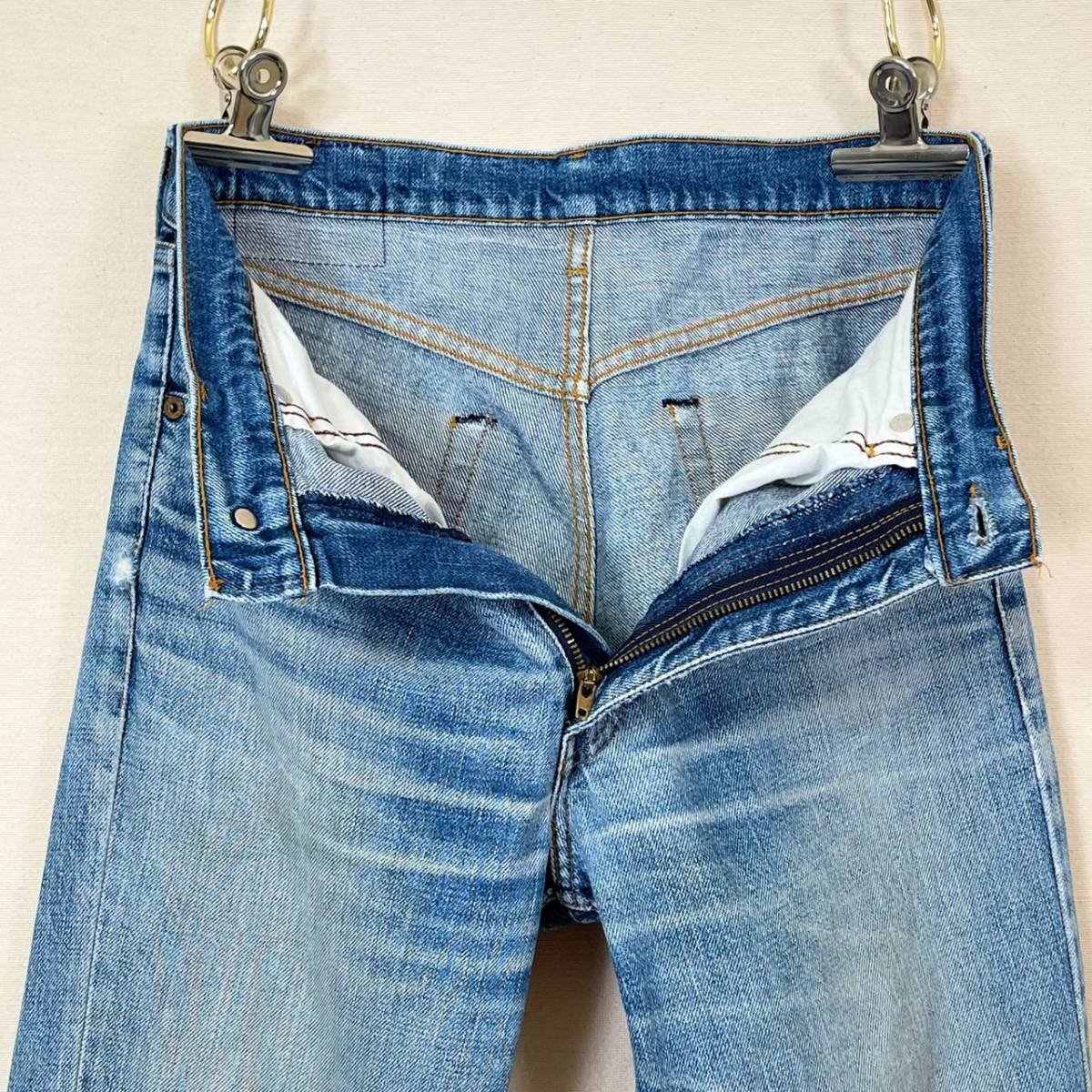 希少《 1980年代製 》80s【 Levis フィリピン製 359-1659 ヒゲ 蜂の巣 デニム ジーンズ W31 L31 ビンテージ 】の画像3