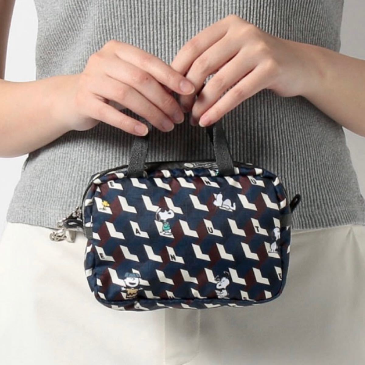 スヌーピー PEANUTS レスポートサック ポーチ MICRO BAG マイクロバッグ ジオメトリック ミニバッグ