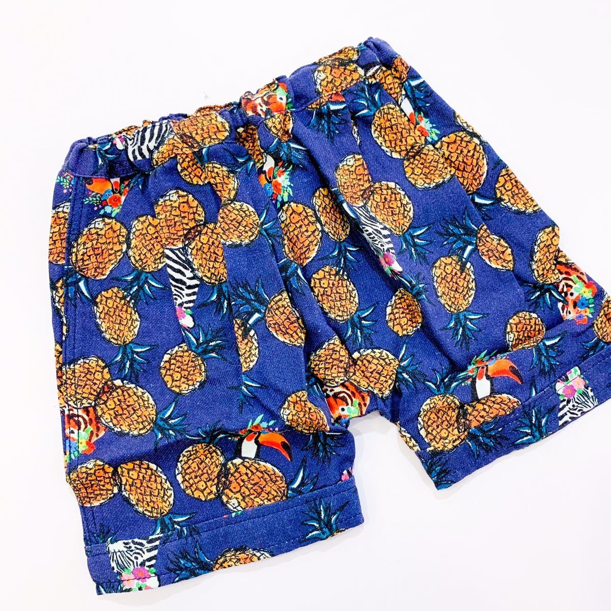 [ new goods unused ]la Stella lastella 70cm short bread short pants short pants navy pineapple zebra tiger oo is si animal summer total pattern 