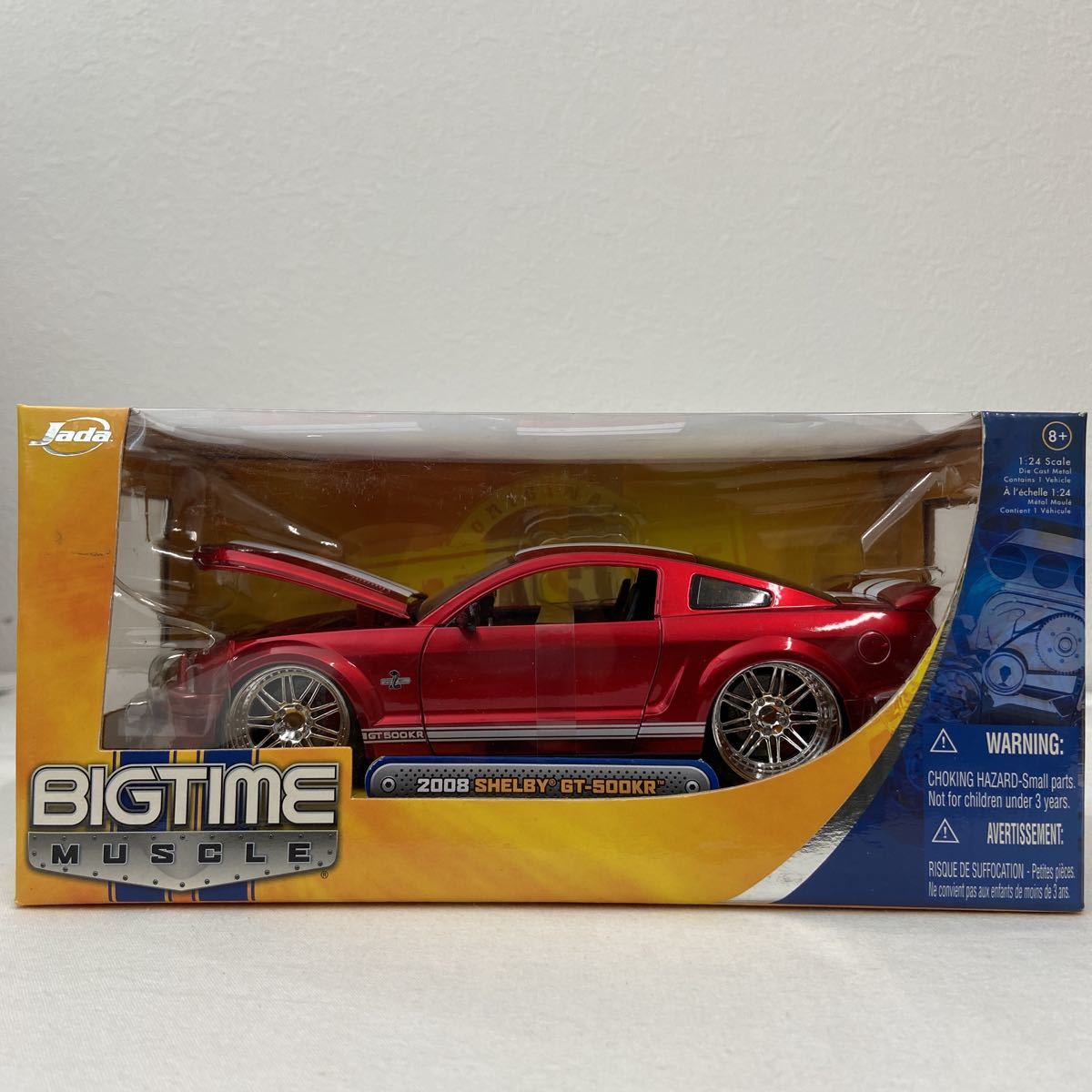 Jada BIGTIME MUSCLE 1/24 SHELBY GT500KR 2008 year Chevy Ford Mustang Cobra custom final product minicar model car 