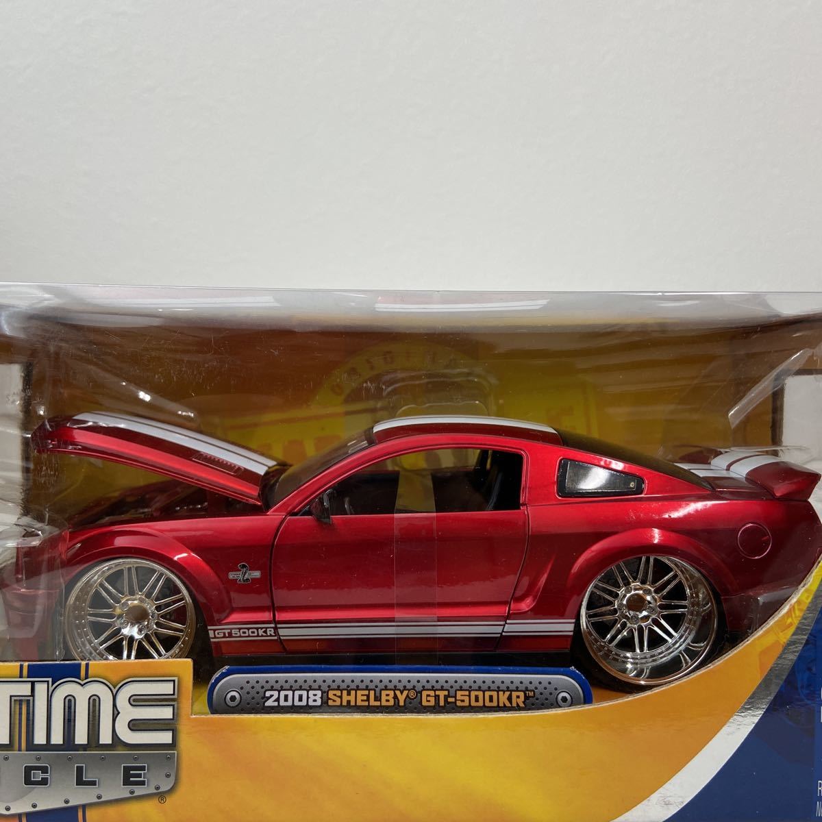 Jada BIGTIME MUSCLE 1/24 SHELBY GT500KR 2008 year Chevy Ford Mustang Cobra custom final product minicar model car 