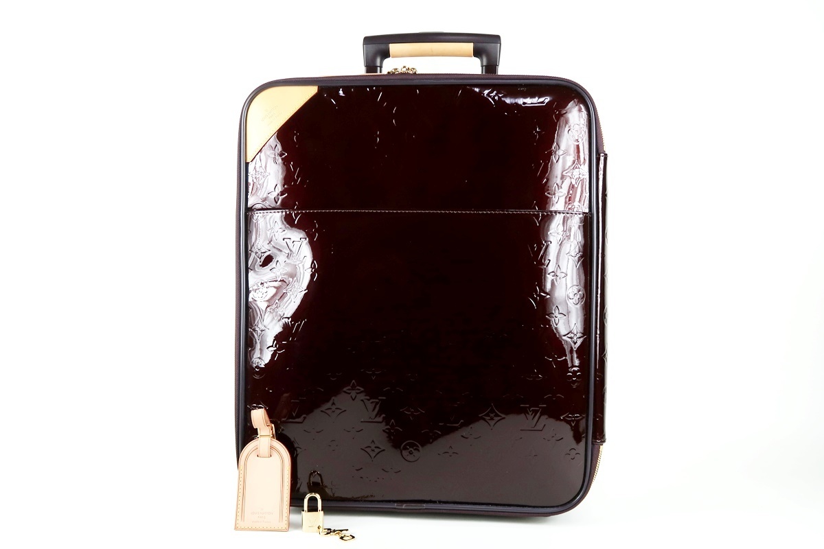超美品】LOUIS VUITTON ヴィトン ペガス45 ヴェルニ アマラント