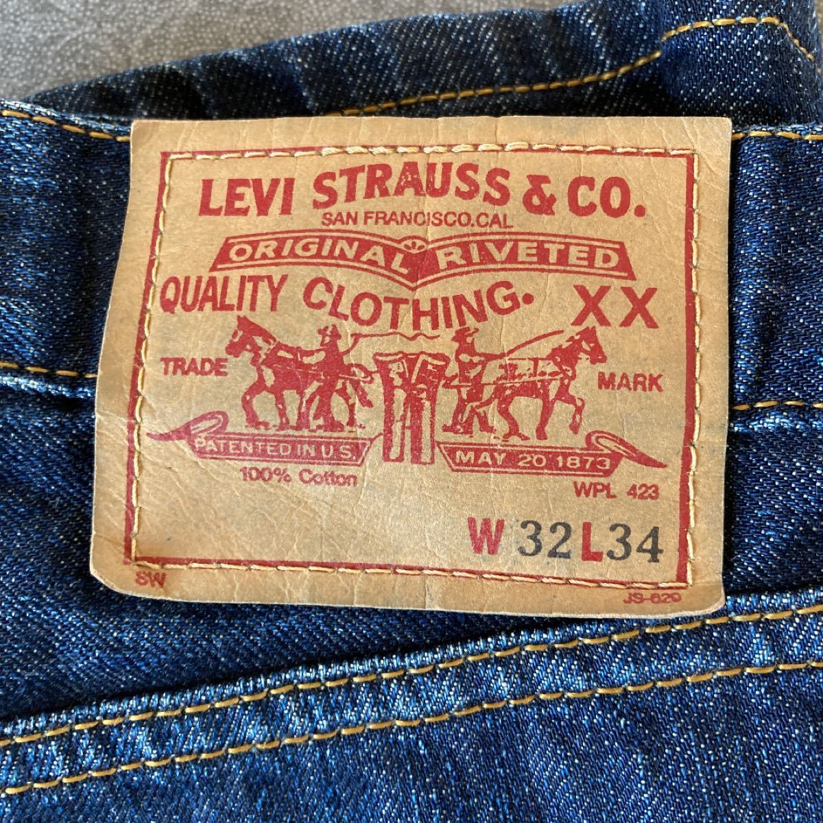 限定生産Levi's 505XXリーバイス X ステューシー Wネーム 銀ステッチ ビンテージデニム 超貴重