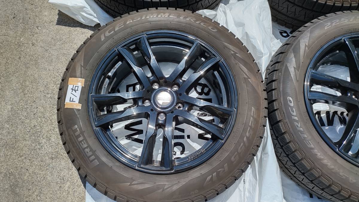 BMW X2 スタッドレス 社外ホイールタイヤ4本セット 225/55R17 PCD112 ピレリICEASIMMETRICO T1506
