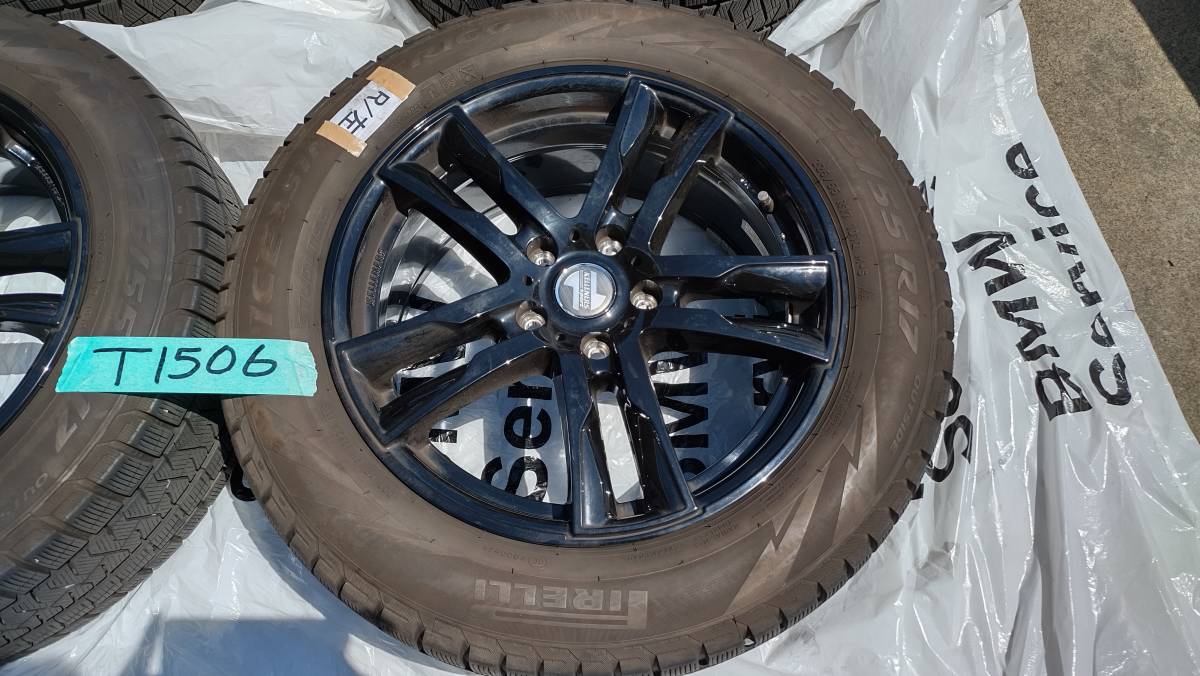 BMW X2 スタッドレス 社外ホイールタイヤ4本セット 225/55R17 PCD112 ピレリICEASIMMETRICO T1506
