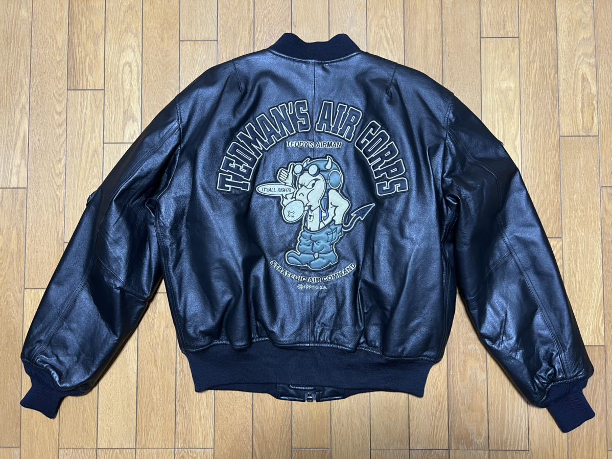 新品TEDMAN テッドマン MA-1 レザー フライトジャケット 42 大きい