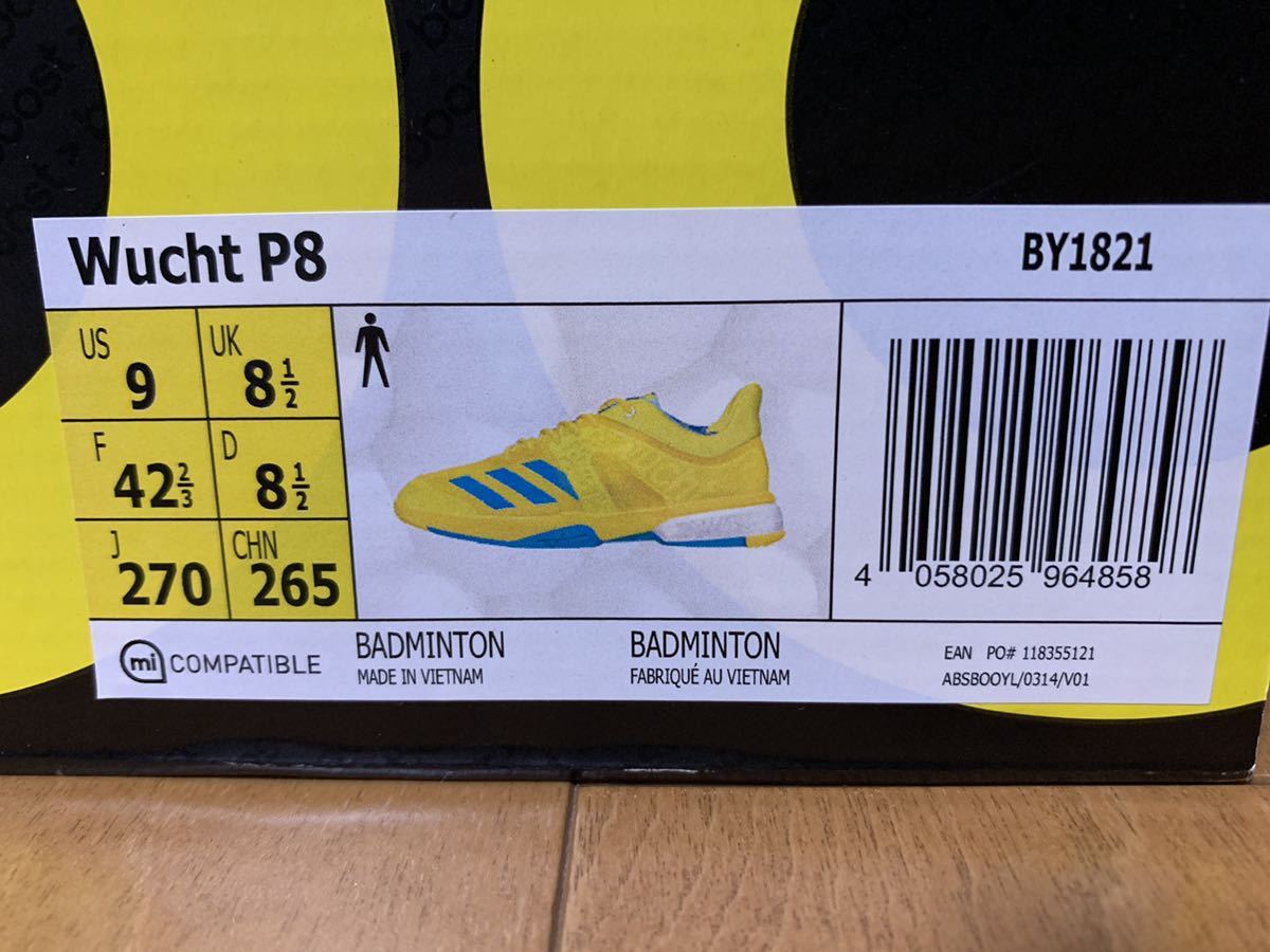  Adidas badminton shoes Wucht P8vuftoP8 27cm BY1821