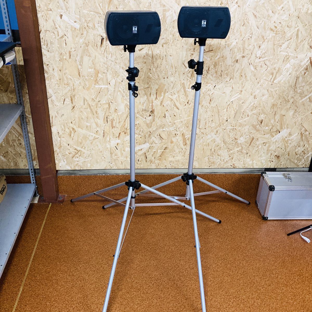 良品】TOA KZ-155 移動用PAスピーカー スタンドセット ハードケース