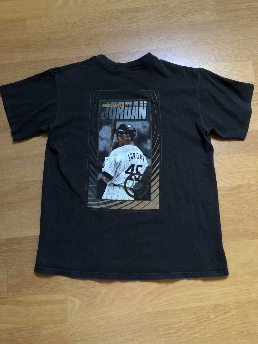 ナイキ　NIKE ジョーダン jordan ビンテージ　Tシャツ　USA アメリカ製　黒　45 S M ボーイズL boys ホワイトソックス　野球ベースボール