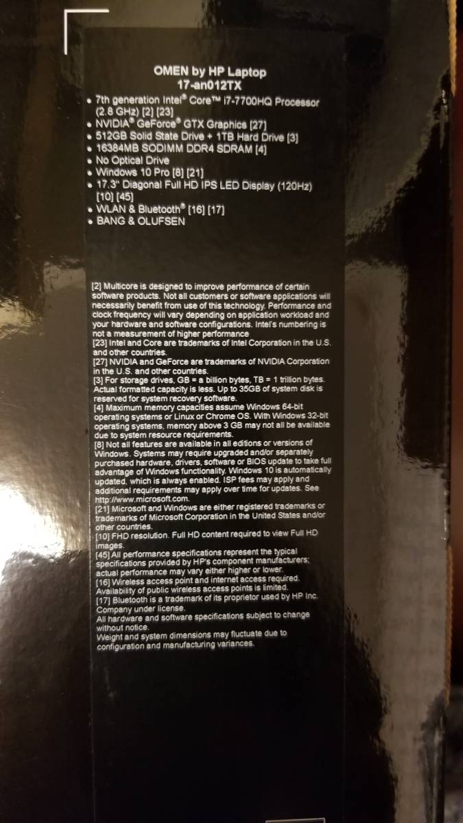 OMEN By HP 17-an012TX Core I7 GTX 1070 タブレット | sidneitelles
