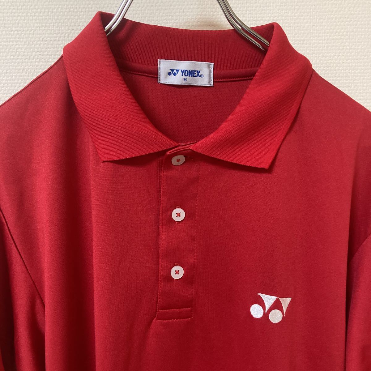 トップ YONEX ヨネックス ポロシャツ テニスウェア Mサイズ 赤 レッド lacistitis.es