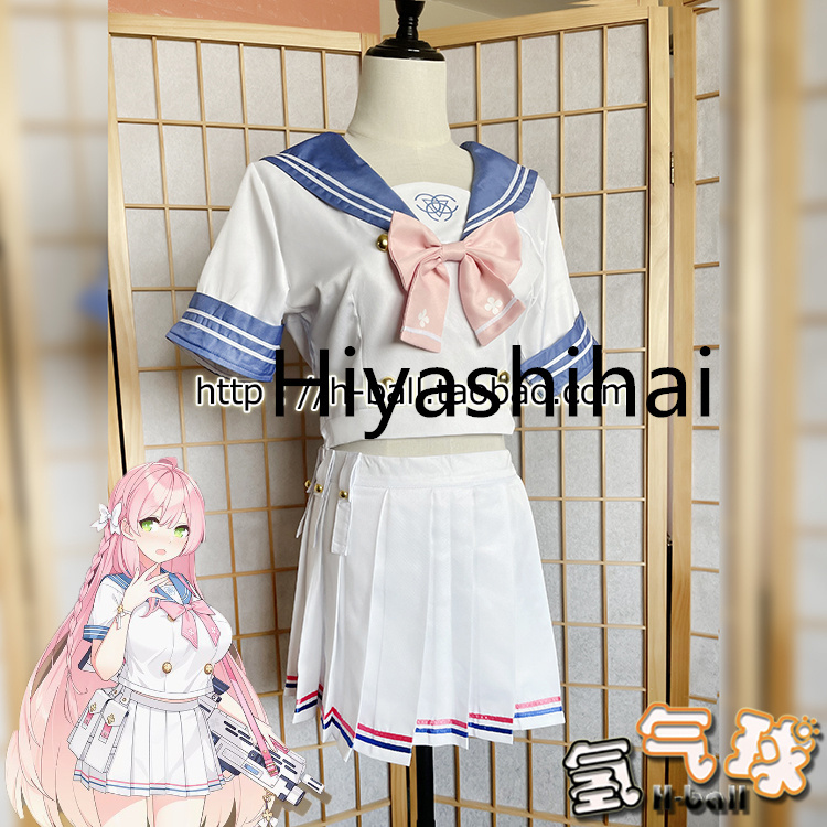 高品質生地 ブルーアーカイブ 浦和ハナコ コスプレ衣装「靴&ウィッグ