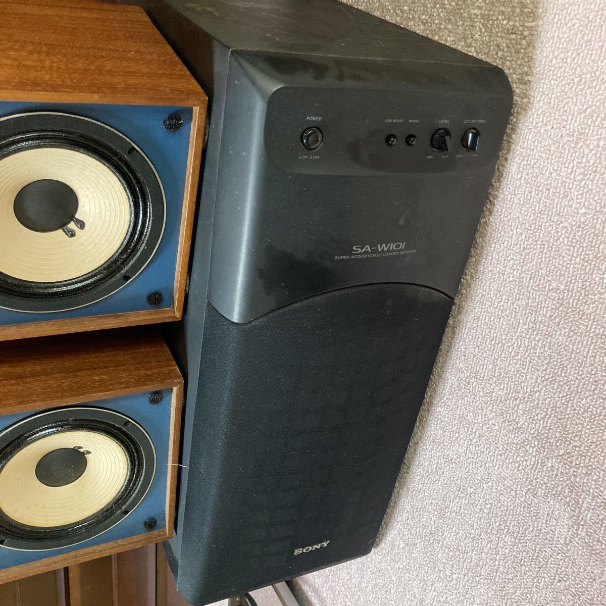 JBL4312スピーカー ソニーサブウーファー、スピーカーコード付き