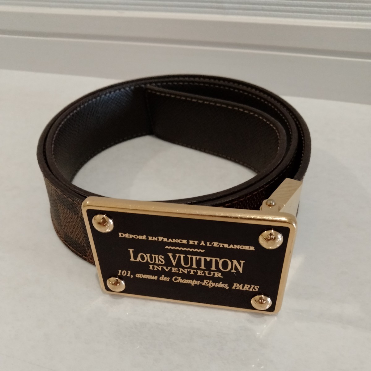 ルイ ヴィトン ダミエ サンチュール アンヴァントゥール LOUIS VUITTON
