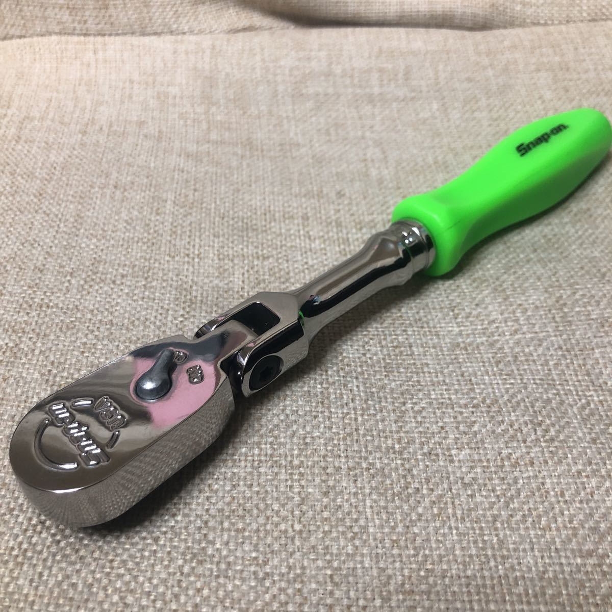 新品 スナップオン 3/8 フレックスラチェット グリーン 首振り FHFD80A