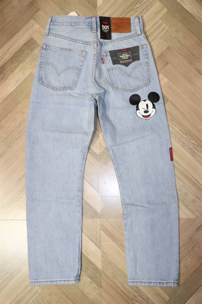 即決【新品】 LEVI'S x Disney COLLECTION ★ MICKEY MOUSE PREMIUM 501 クロップドデニム (W25) ★ リーバイス ミッキーマウス 36200-0009_画像3