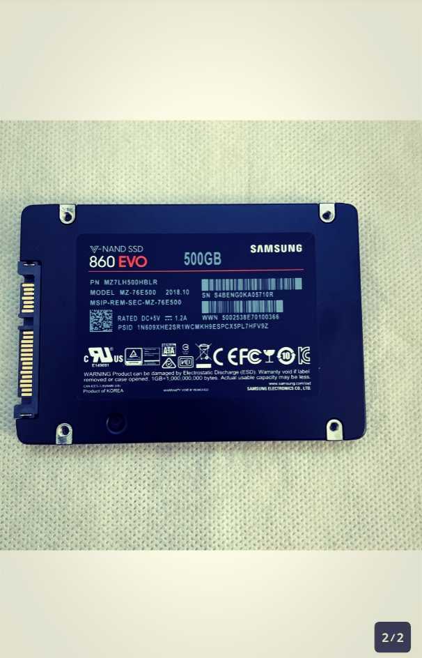 ＼・▽・／『近くに新品』SAMSUNG 860EVO SATA SSD 500GB 2.5INCH デスクトップ ノートパソコン ハードディスク
