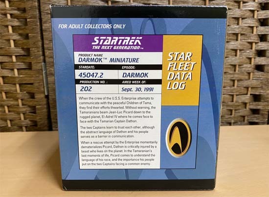 applause Star Trek geo лама Star Trek COLLECTIBLES 1996 DARMOK MINIATURE Applause текущее состояние товар Sapporo город белый камень район 