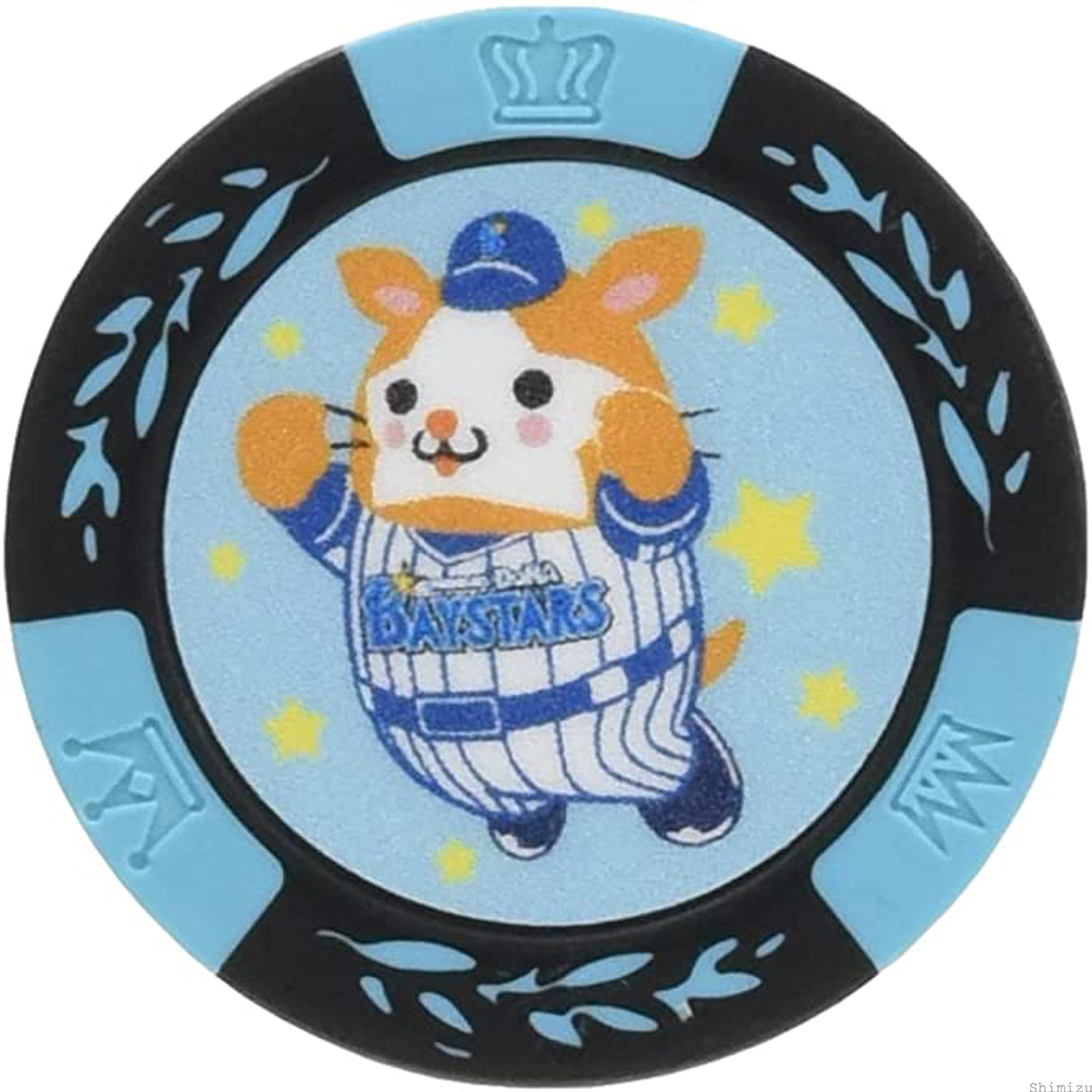 星形の顔☆ 40mmマーカー☆ クリップマーカー 台座付き 横浜DeNA