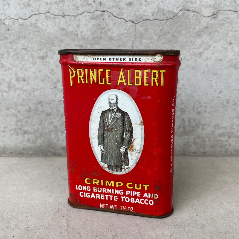 ヴィンテージ アンティーク PRINCE ALBERT たばこ TIN 缶 アメリカ / アドバタイジング ディスプレイ オブジェ 煙草 喫煙具 雑貨 USA ③_画像1